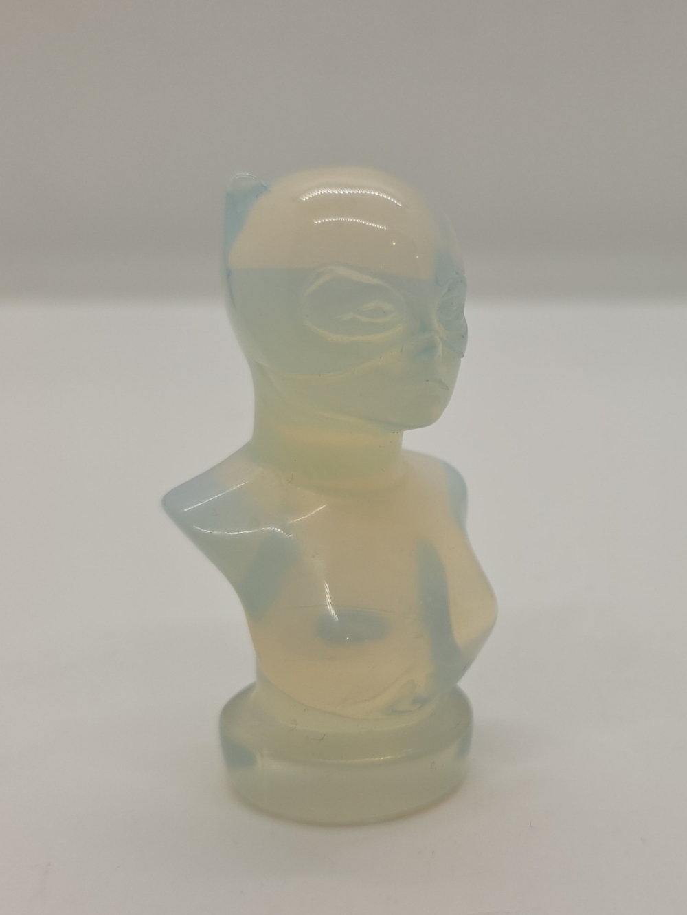 Opalite Glass Batgirl Sculpture